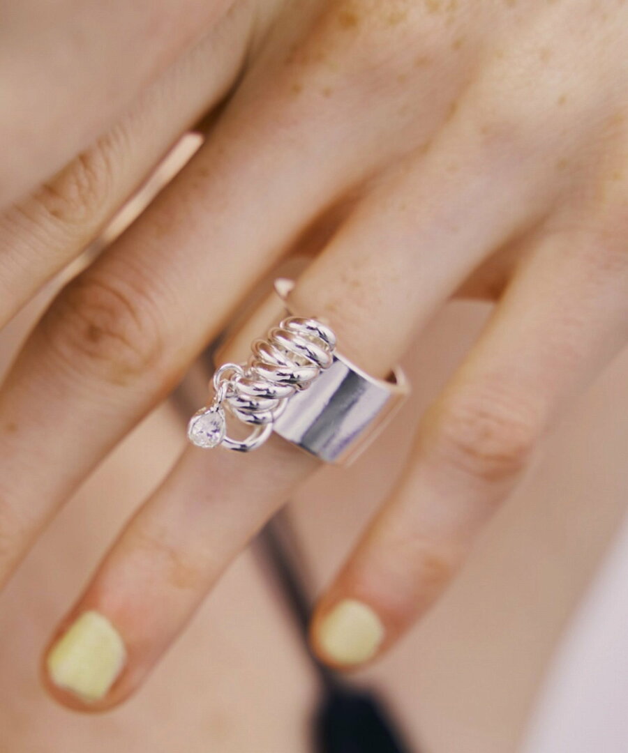 【SALE/5%OFF】LAPUIS LAPUIS(ラピュイ) Bijou Coil ring キャセリーニ アクセサリー・腕時計 リング・指輪 シルバー ゴールド【送料無料】 - メイン画像 1