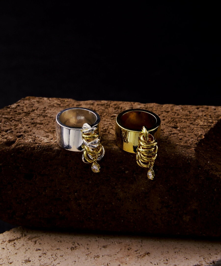 【SALE/5%OFF】LAPUIS LAPUIS(ラピュイ) Bijou Coil ring キャセリーニ アクセサリー・腕時計 リング・指輪 シルバー ゴールド【送料無料】 - メイン画像 2