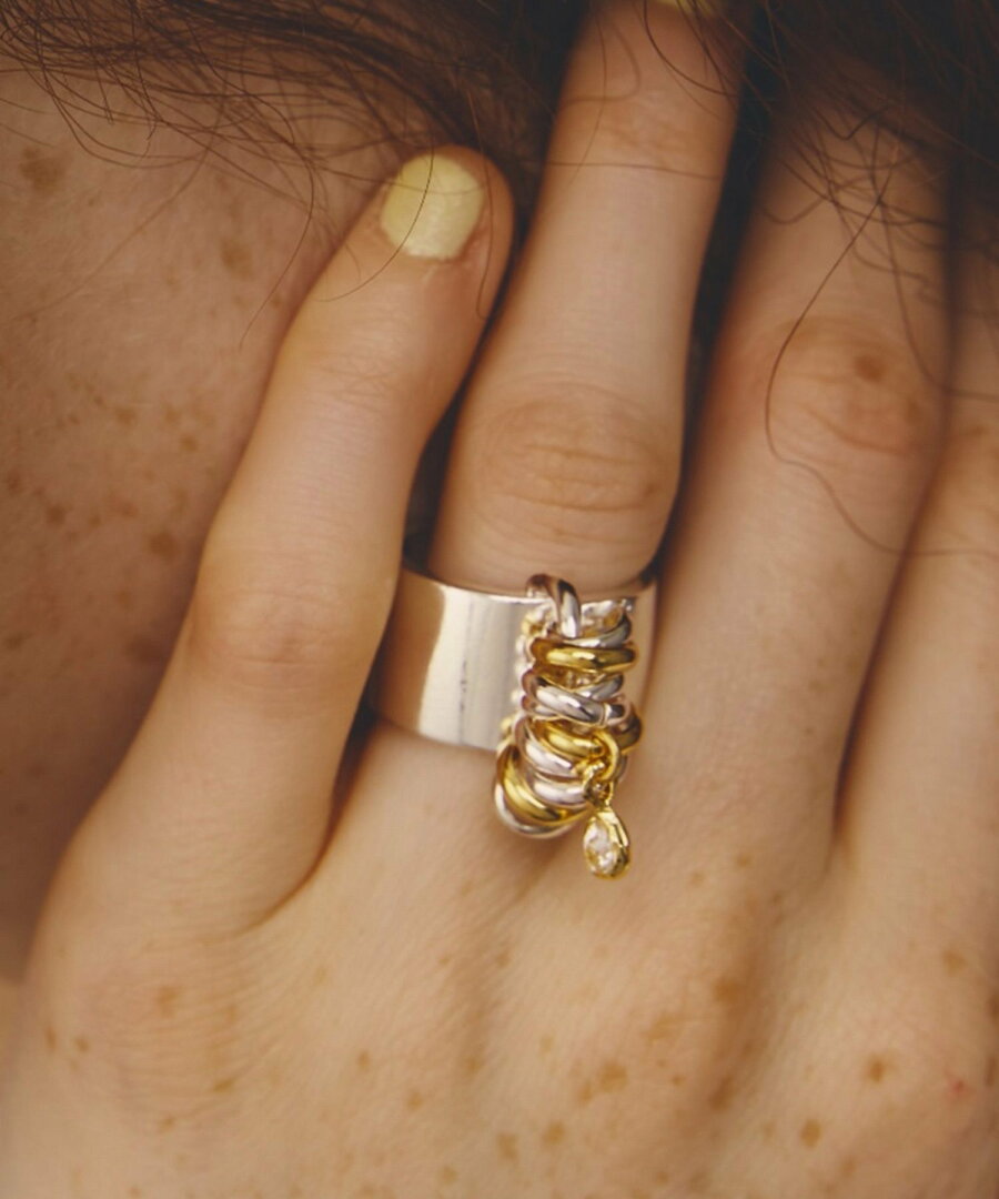 【SALE/5%OFF】LAPUIS LAPUIS(ラピュイ) Bijou Coil ring キャセリーニ アクセサリー・腕時計 リング・指輪 シルバー ゴールド【送料無料】 - メイン画像 3