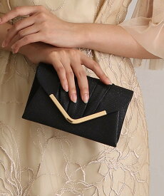 PourVous ラメ プリーツ クラッチ結婚式二次会オケージョン同窓会 プールヴー バッグ クラッチバッグ ブラック ゴールド シルバー