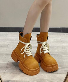 【SALE／20%OFF】aimoha - select - 【shoes365】厚底シューレースブーツ アイモハ シューズ・靴 ブーツ ブラック ブラウン【送料無料】