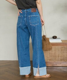 SOMETHING 別注 BACK SLIT LOOSE STRAIGHT/バックスリットルーズストレートデニム 25AW フリークスストア パンツ ジーンズ・デニムパンツ ブルー ネイビー【送料無料】