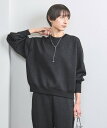 【SALE／50%OFF】UNITED ARROWS ラメ クルーネック スウェット ニット BLACK ユナイテッドアローズ アウトレット トップス ニット ブラック【送料無料】