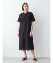 【SALE／30%OFF】MARMARMAR MARMARMAR ハンドステッチバックギャザードレス マーコート ワンピース・ドレス シャツワンピース ブラック ホワイト【送料無料】