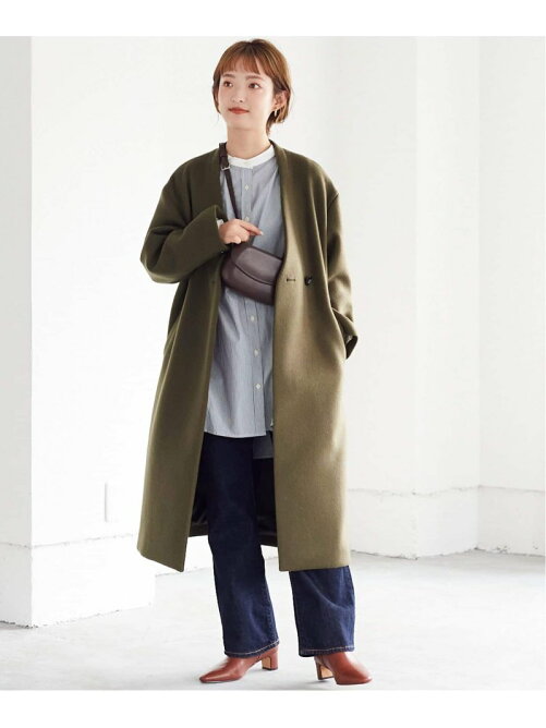 Slobe Iena Super100 ダブルモッサvネックノーカラーコート Rakuten Fashion 楽天ファッション 旧楽天ブランドアベニュー Dv3245