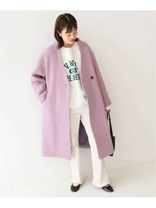 Slobe Iena Super100 ダブルモッサvネックノーカラーコート Rakuten Fashion 楽天ファッション 旧楽天ブランドアベニュー Dv3245