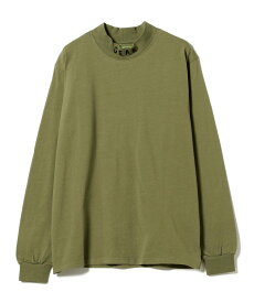 【SALE／50%OFF】BEAMS T Mister Green / MOCK LONG SLEEVE ビームス アウトレット トップス カットソー・Tシャツ カーキ【送料無料】