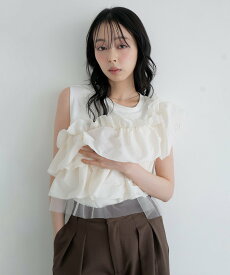 LIAN マルチウェイフリルデザイントップス リアン トップス カットソー・Tシャツ ホワイト ブラック ブラウン【送料無料】