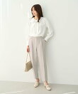【WEB限定】ジョーゼット配色ボウタイブラウス/通勤・お仕事