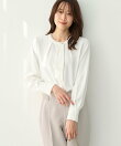 【WEB限定】ジョーゼット配色ボウタイブラウス/通勤・お仕事