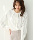 【WEB限定】ジョーゼット配色ボウタイブラウス/通勤・お仕事