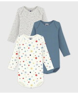 【SALE／30%OFF】PETIT BATEAU 長袖ボディ3枚組 プチバトー マタニティウェア・ベビー用品 ロンパース・…