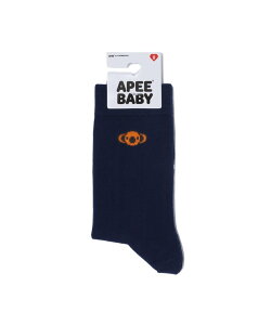 A BATHING APE BABY CORE EMBROIDERY BADGE SOCKS �A �x�C�V���O �G�C�v �C���E���b�O�E�F�A �C�� �x�[�W�� �u���E�� �l�C�r�[