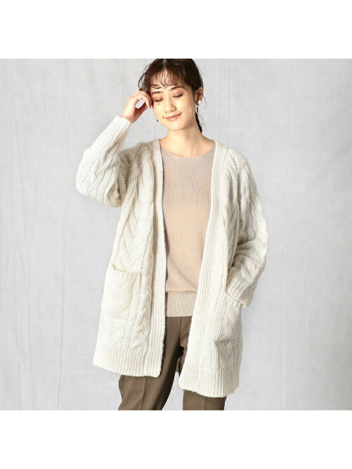Comme Ca Ism ケーブル ロングニットカーディガン Rakuten Fashion 楽天ファッション 旧楽天ブランドアベニュー T