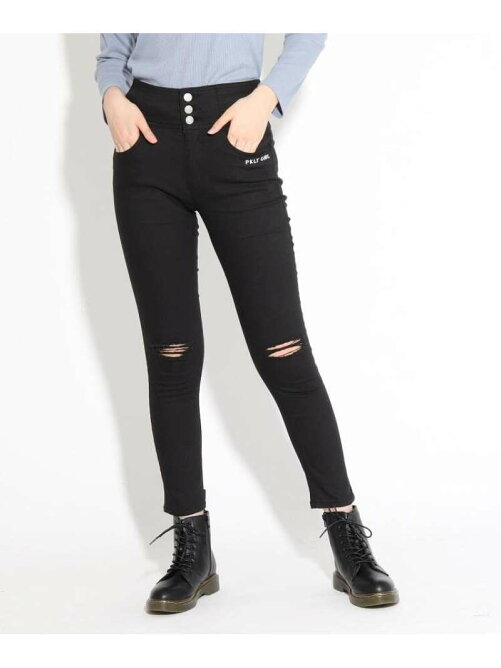 Pink Latte ニコラ掲載 ハイウエストダメージスキニー Rakuten Fashion 楽天ファッション 旧楽天ブランド アベニュー Bn1247