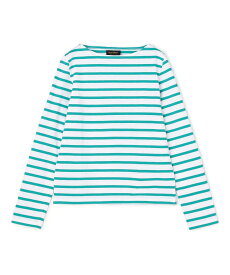 TOMORROWLAND BUYING WEAR LE MINOR ボートネックストライププルオーバー トゥモローランド トップス カットソー・Tシャツ ピンク グリーン【送料無料】