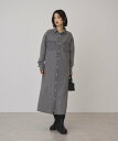 AMERICAN HOLIC デニムシャツワンピース アメリカンホリック ワンピース・ドレス シャツワンピース グレー ブルー【送…