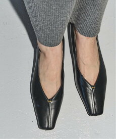 GRISE 《追加》GRISE2.5cmナロースクエアシームフラット ルタロン シューズ・靴 その他のシューズ・靴 ブラウン ブラック ベージュ【送料無料】