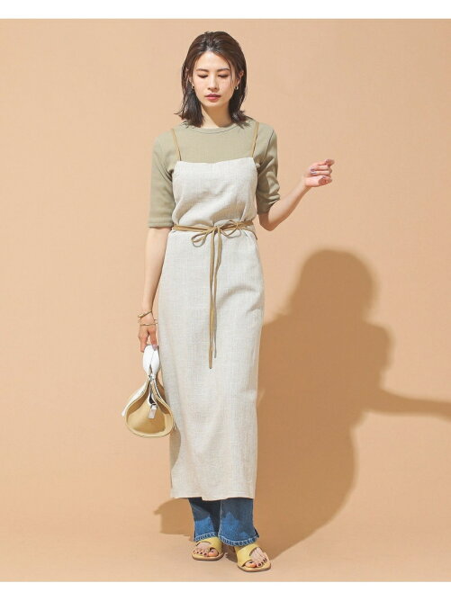 Beams Lights Beams Lights リネン混 エプロン ワンピース Rakuten Fashion 楽天ファッション 旧楽天ブランドアベニュー Ct1249