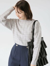 【SALE／60%OFF】Te chichi TERRASSE ラメツイードライクニット テチチ トップス ニット グレー ベージュ ブラック