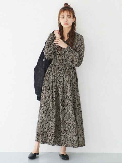 Coca リーフ柄ロングワンピース Rakuten Fashion 楽天ファッション 旧楽天ブランドアベニュー Ce9250