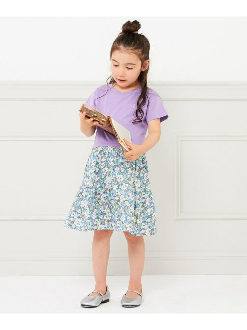 組曲 150 160cm 21 ー天竺 花柄ドッキング ワンピース Rakuten Fashion 楽天ファッション 旧楽天ブランドアベニュー Cu9250