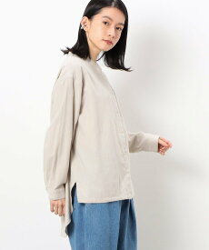 【SALE／50%OFF】ONIGIRI コットンネルバンドカラーシャツ コムサイズム トップス シャツ・ブラウス ブルー ホワイト ベージュ
