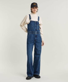 【SALE／50%OFF】G-Star RAW 【公式ショップ】STRAIGHT LEG ZIP DUNGAREE/ストレートデニムオーバーオール ジースターロゥ オールインワン・オーバーオール オーバーオール・サロペット ブルー【送料無料】