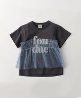 branshes 【WEB限定/DRC】チュールドッキング半袖Tシャツ ブランシェス トップス カットソー・Tシャツ ホ…