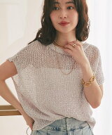 【SALE／10%OFF】La boutique BonBon 【再予約決定!】ラメ天竺針抜きフレンチニット ラブティックボンボ…
