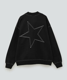 CONVERSE TOKYO BACK STAR★ PATCH DENIM SWEAT コンバーストウキョウ トップス スウェット・トレーナー ブルー ブラック【送料無料】