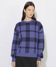 【SALE／64%OFF】CB CRESTBRIDGE クレストブリッジチェックジャカードニットプルオーバー ブルーレーベル / ブラックレーベル・クレストブリッジ トップス ニット ネイビー ブルー グリーン【送料無料】