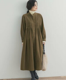 【SALE／40%OFF】URBAN RESEARCH DOORS ピーチタッチピンタックワンピース アーバンリサーチドアーズ ワンピース・ドレス ワンピース ブラウン カーキグリーン ブラック【送料無料】