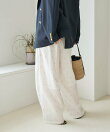 インド ラメドット刺繍 イージーパンツ/ドットパンツ<セットアップ対応> 全4色