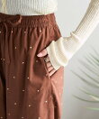 インド ラメドット刺繍 イージーパンツ/ドットパンツ<セットアップ対応> 全4色