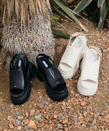 【SALE／40%OFF】EVOL 【XS-Lサイズ展開・美脚効果】11cm厚底バックストラップサンダル イーボル シュー…