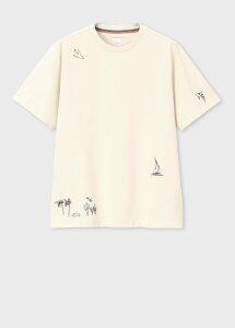 Paul Smith Travel Stories �G���u���C�_�[�h T�V���c �|�[���E�X�~�X �g�b�v�X �J�b�g�\�[�ET�V���c �x�[�W�� �O���[�� �l�C�r�[�y���������z