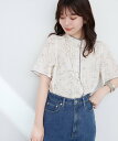 【SALE／30%OFF】natural couture パイピングタックフレアスリーブブラウス ナチュラルクチュール トップス シャツ・ブラウス ベージュ ネイビー ブルー