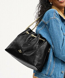 【SALE／60%OFF】COACH OUTLET 【公式】エヴリン ショルダー バッグ・キルティング コーチ　アウトレット バッグ ショルダーバッグ ブラック【送料無料】