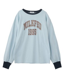 【SALE／30%OFF】MILKFED. RINGER L/S TOP ミルクフェド トップス カットソー・Tシャツ ブラック ブルー ホワイト【送料無料】