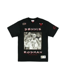 Mitchell & Ness デニス・ロッドマン ブルズ ヘビーウェイト プレミアム プレイヤー ショートスリーブ NBA HEAVYWEIGHT PREMIUM PLAYER TEE ルーキーユーエスエー トップス カットソー・Tシャツ ブラック【送料無料】