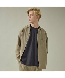 【SALE／20%OFF】ABAHOUSE LASTWORD 【セットアップ対応】Vネック スキッパー シャツ / イージーケア / ストレッ アバハウス トップス シャツ・ブラウス ネイビー ブラック ベージュ【送料無料】