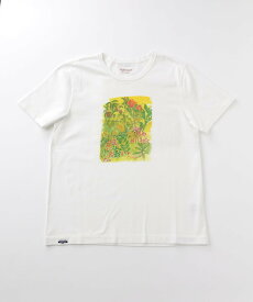 【SALE／30%OFF】Mademoiselle NON NON コンパクトヤーン天竺エアロシフォン加工 水彩画Tシャツ【NON NON girl】 マドモアゼルノンノン トップス カットソー・Tシャツ ホワイト【送料無料】