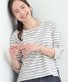 【SALE／25%OFF】SHOO・LA・RUE 【S-LL/洗濯機可】着こなしいろいろ 首元すっきりボートネック ボーダーロンT シューラルー トップス カットソー・Tシャツ ピンク グリーン ネイビー
