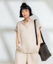 【SALE／20%OFF】FREAK'S STORE リネンブレンド スキッパーブラウス/フレンチスリーブブラウス＜セットアップ対応＞ 25SS フリークスストア トップス シャツ・ブラウス ベージュ ブラウン ブルー ネイビー パープル【送料無料】