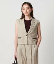 UNITED ARROWS Spiree IAS ベスト -UVカット 接触冷感 ストレッチ ウォッシャブル- ユナイテッドアローズ トップス ベスト・ジレ ブラック ホワイト【送料無料】