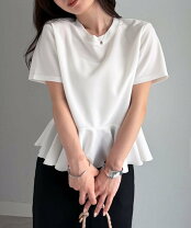 楽天市場】ペプラム（カラーホワイト）（Tシャツ・カットソー 