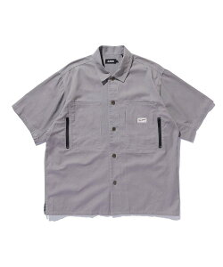 �ySALE�^30%OFF�zXLARGE SIDE ZIP S/S WORK SHIRT �G�N�X�g�����[�W �g�b�v�X �V���c�E�u���E�X �u���[ �O���[ �u���b�N�y���������z