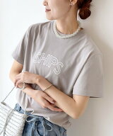 SHIPS WOMEN 《一部追加予約》【WEB限定】 SHIPS ラウンド プリント ロゴ TEE シップス トップス カット…