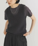 KBF コットンミニマルニットベスト ケービーエフ トップス ベスト・ジレ ホワイト グレー ピンク【送料無…